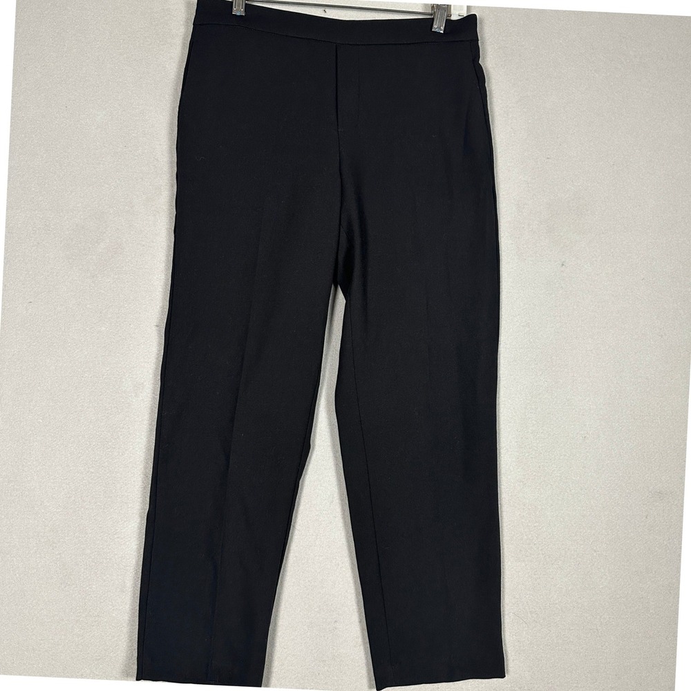 Old Navy Pants Womens 8 Pixie Black Pull On Stretch Straight Leg Dress Trousers